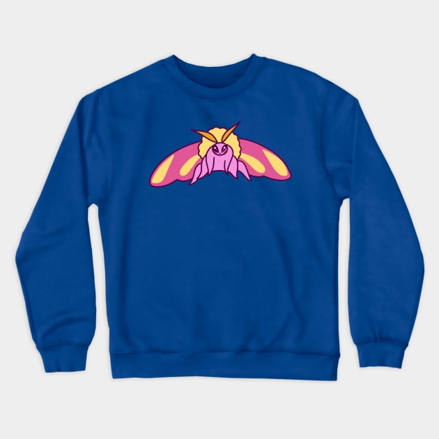 Rosy Maple Moth Crewneck Sweatshirt by saradaboru